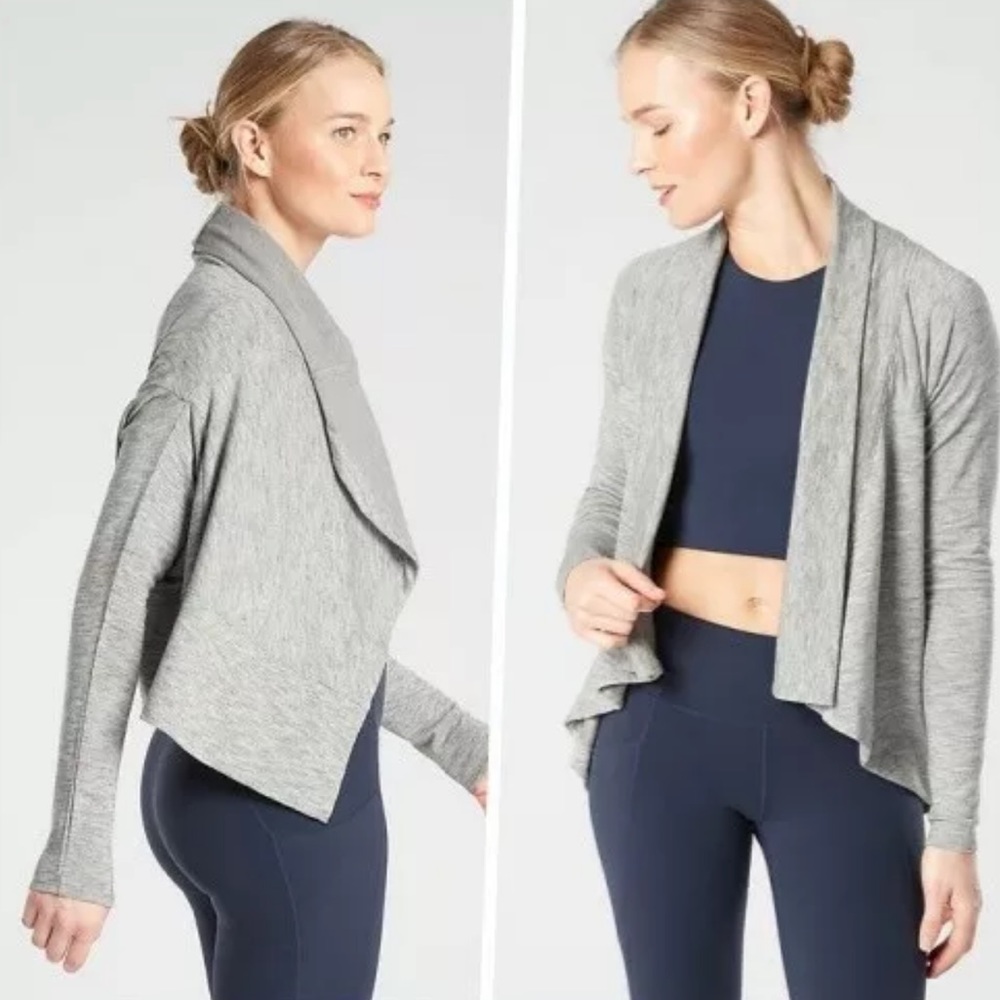 ATHLETA NIRVANA TWO WAY WRAP OPEN CARDIGAN Sz S